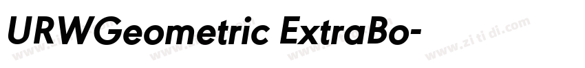 URWGeometric ExtraBo字体转换